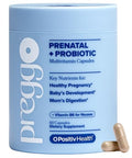O Positiv Preggo Prenatal Probiotic Multivitamin Capsules Obgyn-Formulated Advanced Prenatal With Folate Choline Omega-3S Vitamins Minerals & Probiotics 30 Servings