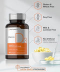 Horbaach Vitamin D3 1000IU (25mcg) Softgels 180 Count High Potency Formula NonGMO and Gluten Free Supplement