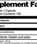Terravita Black Pepper - 450 Mg (100 Capsules, Zin: 519265) - 2 Pack