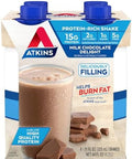 Atkins Dark Chocolate Royale Proteinrich Shake. Rich And Creamy With Protein. Ketofriendly And Gluten . (4 Shakes) 11 Fl Oz
