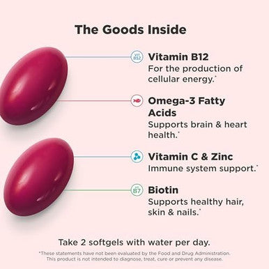 Olly Ultra Women'S Multi Softgels Overall Health And Immune Support Omega3S Iron Vitamins A D C E B12 Daily Multivitamin 30 Day Supply 60 Count