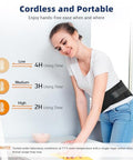 Comfytemp Cordless Heating Pad With Back Brace For Lower Back Fsa Eligible Hsa Portable Wireless Wearable Heated Rechargeable Lumbar Support Fathers Day Dad s 3 Heat 3 Timer 52""(No Massage)