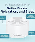 Adaptive Sound Technologies Lectrosound - Noise Machine For Optimal Sleep Environment - Non-Looping Nature Sounds - Precision Volume Settings - Speech Privacy - Travel-Ready