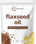 Micro Ingredients Flaxseed Oil 1400Mg 300 Liquid Softgels Flaxseed Oil Supplement With Omega 3 6 & 9 Fatty Acids Dha & Alpha Linolenic Acid (Ala) Fish Free Omega Source Non-Gmo
