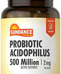Sundance Probiotic Acidophilus 500 Million Active Cultures 60 Quick Release Capsules Nongmo Gluten Supplement