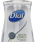 Dial White Tea & Vitamin E Hand Soap w/ Moisturizer 7.5 Fl Oz Pack of 4