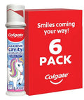 Colgate Kids Unicorn Toothpaste Pump With Fluoride For Cavity Protection Ages 6 Ada Accepted Bubble Fruit 4.4 Ounce 6 Pack
