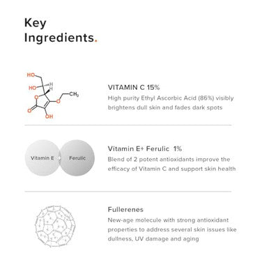 Minimalist Vitamin C+E+Ferulic Acid 16% Face Serum For Brightening & Anti Aging | Reduces Skin Damage & Redness To Brighten Dull Complexion | For All Skin Types | For Women & Men | 0.68 Fl Oz / 20 Ml