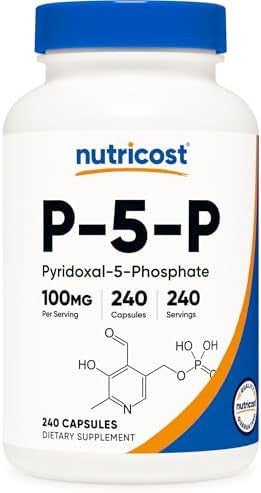 Nutricost P5P Vitamin B6 Supplement 100Mg 240 Capsules (Pyridoxal5Phosphate) Vegetarian Friendly Nongmo Gluten