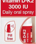 Betteryou D3000 And K2 Vitamin D Daily Oral Spray Convenient Alternative For Tablets Supports Bone Health And Boost Immune System Prevents Blood Clotting Natural Peppermint Flavor 0.4 Oz