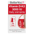 Betteryou D3000 And K2 Vitamin D Daily Oral Spray - Convenient Alternative For Tablets - Supports Bone Health And Boost Immune System - Prevents Blood Clotting - Natural Peppermint Flavor 0.4 Oz