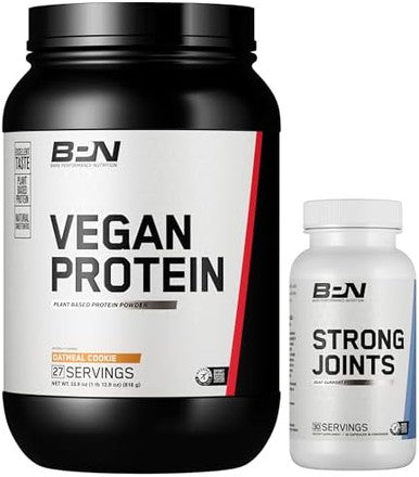 Bare Performance Nutrition Bpn Vegan Oatmeal Cookie Protein + Strong Joints Bundle