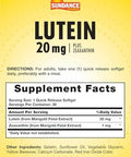 Sundance Lutein 20Mg 30 Softgels With Zeaxanthin Nongmo And Gluten Supplement