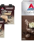 Atkins Mocha Latte Iced Coffee Protein Shake With 15G Protein 4G Net Carb 1G Sugar And Atkins Endulge Chocolate Coconut Bar Dessert Favorite With 5 Count