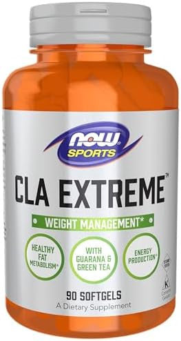 Now Foods Sports Nutrition Cla Extreme (Conjugated Linoleic Acid) With Guarana & Green Tea 90 Softgels