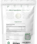 Micro Ingredients Vitality Prebiotic Fiber Powder 1Lb Easy Mix Powder For Digestive & Gut Health Daily Prebiotic Soluble Fiber Supplement For Women And Men Unflavored Sugar Free & Vegan
