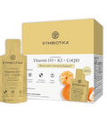 CYMBIOTIKA Liposomal Vitamin D3 + K2 + CoQ10 Liquid Supplement Enhanced Absorption Joint + Bone Health Immune Support Heart Health Gluten Free Soy Free PlantBased 28 5 mL Packets