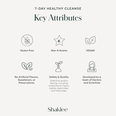 Shaklee - 7-Day Healthy Cleanse: Complete System Reset And Energy Boost - With Probiotics Liver Support And Herbal Cleanse - Step-By-Step Guide - 7 Daily Morning & Night Packets
