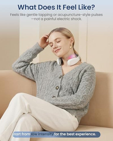 Comfier Fsa Eligible Cordless Neck Massager For Pain Relief Deep Tissue Vibration Travel MassagerPortable Hsa Neck Massager For Office Mothers Day
