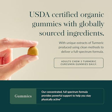 Gaia Herbs Turmeric Supreme Extra Strength Gummies Supports Swelling Relief To Help Maintain An Active Lifestyle Lemon Ginger Flavor 60 Vegan Organic Gummies (20Day Supply)