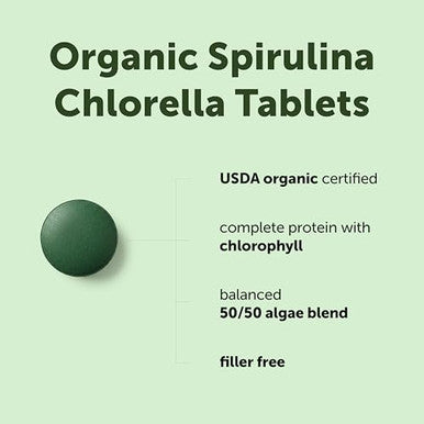 Micro Ingredients Organic Spirulina Chlorella Tablets 720 Count