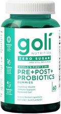 Goli Zero Sugar Pre Post Probiotic Gummies. World'S First 3-In-1 Gluten- Vegan Non-Gmo And Gelatin-. (1)
