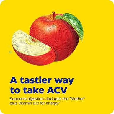 Enzymedica Apple Cider Vinegar Gummies Made With The Mother 12 Organic Usagrown Apples Per Bottle[C][D] 1000 Mcg Vitamin B12 Per Serving Natural Apple 74 Count