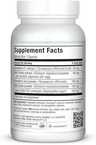 Maxi Health Livamax Liver Formula With Milk Thistle And Dandelion Root 60 Capsules Kosher Qliv
