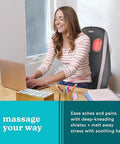 Homedics Shiatsu Massage Cushion With Soothing Heat Deep-Kneading Massage Targets Pressure Points All Over Back Soothing Heat Relax Overworked Muscles Release Tension Reduce Back Pain