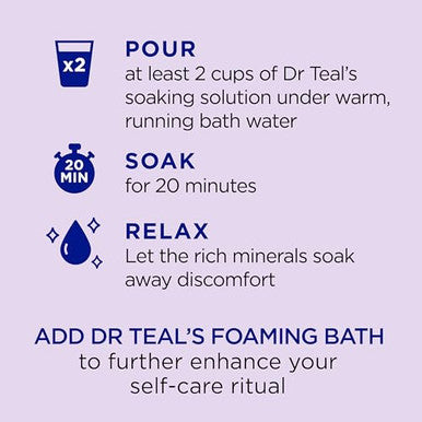 Dr Teal'S Pure Epsom Magnesium Salt Soak And Foaming BathSoothe & Sleep With Lavender Essential OilsDuo Pack