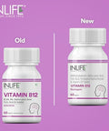 Inlife Vitamin B12 (Methylcobalamin) 1500Mcg Supplement With Ala (Alpha Lipoic Acid) Folic Acid Vitamin D3 Nervous System & Brain Supplement For Memory Focus And Energy 60 Count (Pack Of 2)