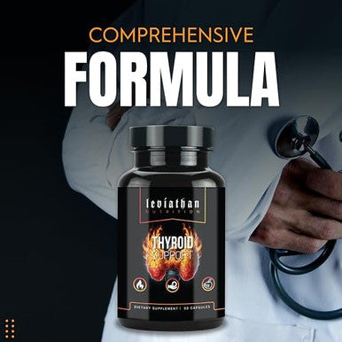 Leviathan Thyroid Support Energy & Thyroid Health & Iodine Supplement, Selenium, Zinc, Manganese, Copper, L Tyrosine, Guggul Support For Women & Men