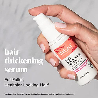 Viviscal Hair Thickening Serum Instant Lightweight Hair Product Leave-In Elixir For Thicker Fuller Looking Hair With Keratin & Biotin 50Ml (1.69 Fl. Oz.)