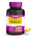 Prati Donaduzzi Vitamin D3 5000 Iu (125 Mcg) Softgels 500 Day Supply Extra Strength Daily Supplement For Bone And Teeth Support