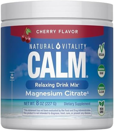 Natural Vitality Calm Magnesium Supplement Anti Stress Drink Mix Powder Gluten Free Vegan & Non GMO