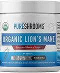 Lion's Mane Mushroom Focus & Memory Capsules (90 caps), Organic Lion's Mane Mushroom Powder Extract Capsules, Vegan Brain Supplement, Brain Focus Vitamins, Gluten-Free, No Fillers