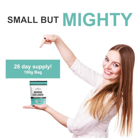 Lone Star Botanicals Marine Collagen Powder 100 Superfood Usa Grown Type 1 & 3 Skin And Hair Health Superfood For Smoothies Coffees Cooking Baking And Teas. (100 Grams)