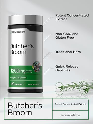 Horbaach Butchers Broom Capsules 120 Count