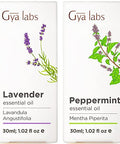 Gya Labs Lavender Oil Essential Oil For Diffuser & Peppermint Oil For Hair Set - Aromatherapy Grade Essential Oils Set - 2X30Ml - Gya Labs