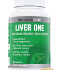 Balance One Liver Support Supplement With Milk Thistle Molybdenum Dandelion Root &