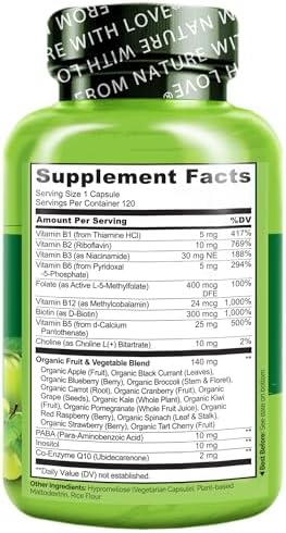 Naturelo Vitamin C Capsules 90 Count Vitamin B Complex 120 Count Bundle