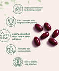 Micro Ingredients Tart Cherry With Magnesium Glycinate & 95 Turmeric Curcumin 300 Softgels Highly Bioavailable With Black Seed Oil Carrier Extra Strength Tart Cherry Extract Natural Herbal & Mineral Complex