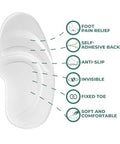 Welnove Gel Ball Of Foot Cushions - Welnove Metatarsal Pads Women Non-Slip Forefoot Cushion Shoes Inserts For Foot Pain Relief Comfort Shock Absorption & All-Day Wear In Sandals High Heels Flats 4 Pairs