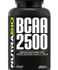 Nutrabio Bcaa 2500 Branched Chain Amino Acids Support New Muscle Growth And Prevent Muscle Breakdown 250 Capsules