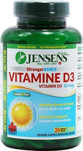 StrongerBones: Healthy Bones & Immune Function - Vitamin D3 25 mcg by Jensens (100 vegecaps)