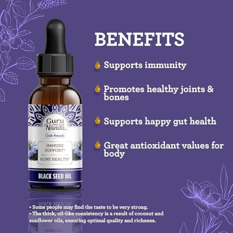 Gurunanda Black Seed Oil 5000 Iu Vitamin D3 K2 & E Coconut Oil Pulling With Essential Oils Vitamin D3 E K2 For Immune Support Oral Hygiene