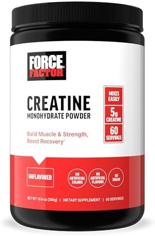 Force Factor Creatine Powder 60 Servings And Caffeine Tablets 100 Tablets Creatine For Muscle Gain And Caffeine For Energy