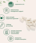 Micro Ingredients Triple Strength Magnesium Glycinate 1500Mg Per Serving 240 Capsules 500Mg Per Capsule Easily Absorbed Chelated Magnesium Elemental Form Healthy Muscle Bones & Mood Support Non-Gmo