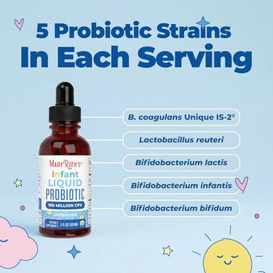 Maryruth's Organic Infant Liquid Probiotic For Ages 6 12 Months 1 Oz