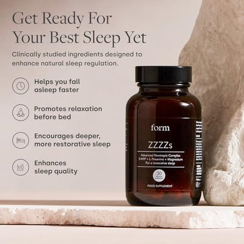 Form ZZZZs Natural Nootropic for Sleep 5HTP Magnesium Zinc Calming Amino Acids for a Naturally Regenerative Sleep